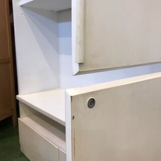 【愛品館八千代店】壁面収納型　テレビボード　白【愛八GS】