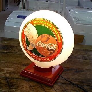 ガソランプ DELICIOUS AND コカコーラ 幅23.5cm 緑/赤/白 ガス