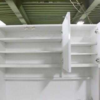 ニトリ キッチンボード ソレル 幅120 ホワイト レンジボード カップボード 2020年製 NITORI 食器棚 中古家具 店頭引取歓迎 R4043)
