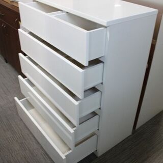 ニトリ　ハイチェスト エレア 80 ハイチェスト(エレアK 80 WH 5段) | ニトリネット【公式】 家具