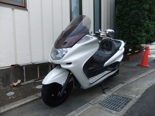 ヤマハ　マジェスティC-250　実働中古車　チョイカスタム　社外マフラー　ローダウンアダプター　リアタイヤ新品　オイル交換後渡し