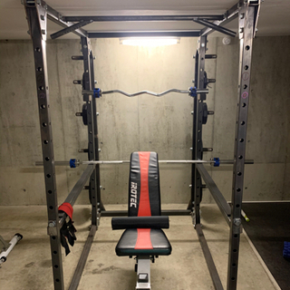 【値引き】ホームジム.ペンチプレス.パワーラックセット