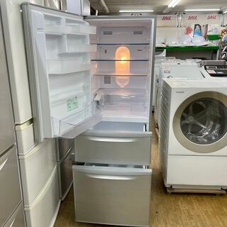 美品【 Panasonic 】パナソニック 321L 3ドア冷蔵庫 エコナビ搭載 自動