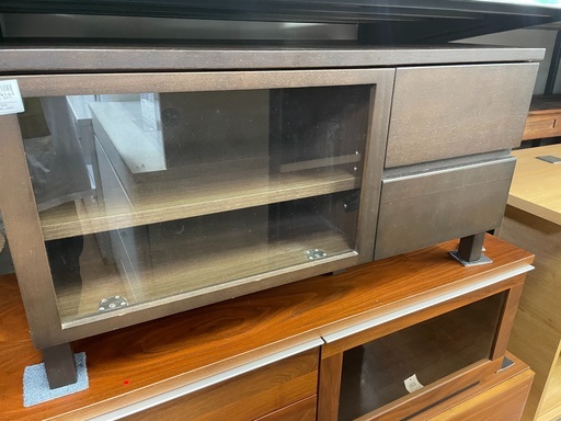 無印良品　タモ材AVボード　ブラウン　キズアリ