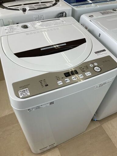 洗濯機 SHARP ES-GE6D-T 2020年製 6.0kg