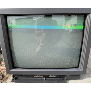 日立 ブラウン管テレビ 1991年製 C21-ES1 通電確認O...