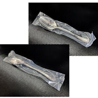 未使用【10本組 クリストフル リュバン ティースプーン】フランス製 シルバーコーティング コーヒースプーン カトラリー 食器 Christofle RUBANS 札幌 北20条店