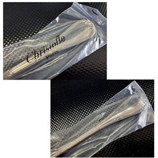 未使用【10本組 クリストフル リュバン ティースプーン】フランス製 シルバーコーティング コーヒースプーン カトラリー 食器 Christofle RUBANS 札幌 北20条店