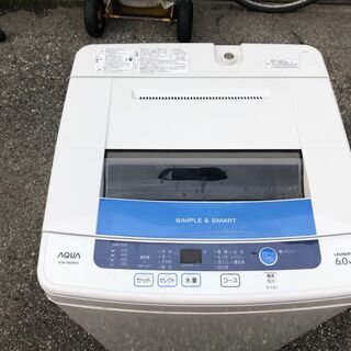 ★ 動作〇 ★ 洗濯機 ハイアール アクア AQW-S60B 6Kg ステンレス 2014製