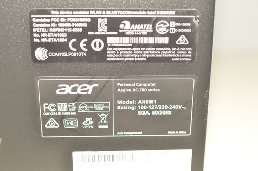ACER AX6W1 デスクトップPC Windows10+Office 高性能 i7-6700 爆速 