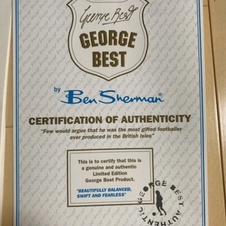 ベンシャーマン×ジョージベスト　40周年サイン入りシューズ ベンシャーマン×ジョージベスト 40周年サイン入りシューズ