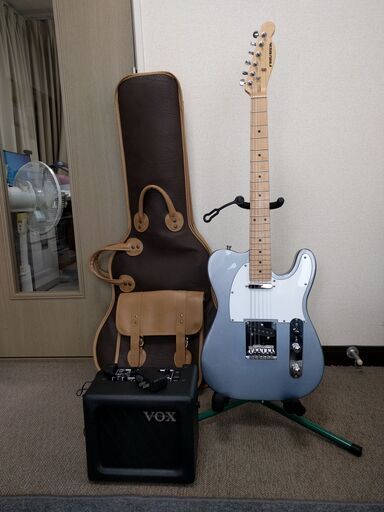 エレキギター３点セット　PLAYTECH TL250 ，Vox MINI3， Fenderギターケース