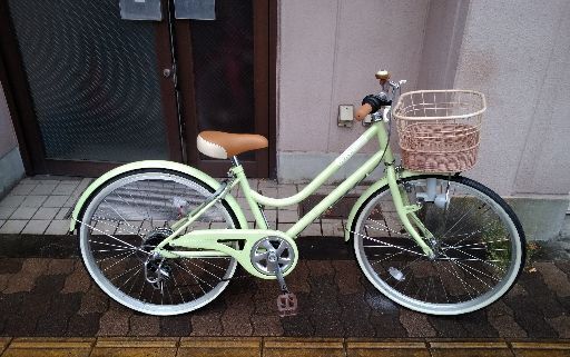 [swith bicyle]College 24吋ジュニアサイクル(女子) 外装6段/ライトグリーン