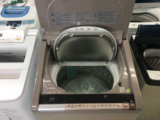洗濯機の分解クリーニング行っています！設置込み　日立縦型11K洗濯乾燥機　DDモーター　2016年製　分解クリーニング済み！！