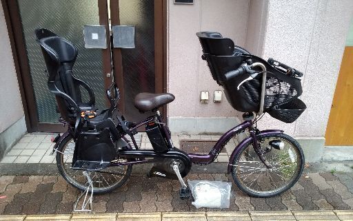 [Panasonic]gyutto mini 20型電動アシスト自転車 17.6Ahバッテリー+充電器+スペアーキー3本付き/ライラック