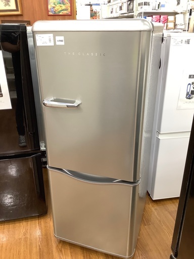 レトロ風デザインの2ドア冷蔵庫！DR-C15AS