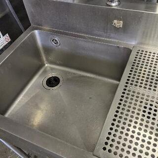 2層式シンク　ステンレス　水栓付き