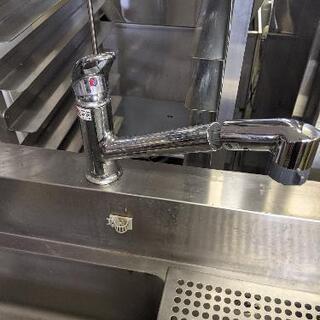 2層式シンク　ステンレス　水栓付き