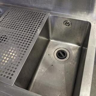 2層式シンク　ステンレス　水栓付き