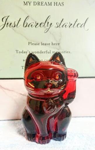 取引中 i様 baccarat バカラ ラッキーキャット招き猫レッド単品 