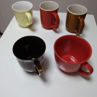 コーヒーカップ、5個