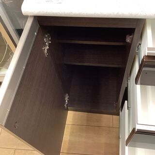 トレファク花小金井店】レンジボード/ニトリ/ブラウン/二枚扉/中古家具 