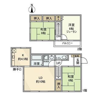 北国分駅　美野里町　3LDK　駐車場付戸建賃貸貸家　庭園　南向き　ｼｽﾃﾑｷｯﾁﾝ　保証人不要審査ご相談下さい　他社様の物件も含めまとめてご見学等可能の画像