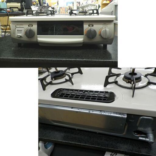 リンナイ 都市ガス用 ガステーブル 2019年製 DCM01BEL 左強火 片面焼き