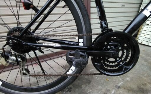 HUMMER クロスバイク 18段変速 700 ブラック 配送無料