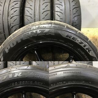 BS POTENZA RE-71R 195/55R15】【無限 RNR 15インチ6.5J4HPCD100+45 