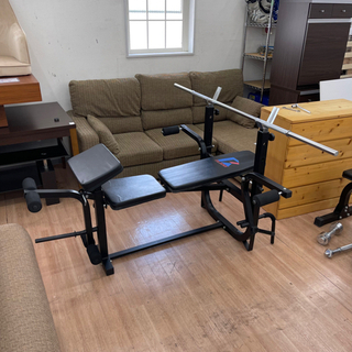 100kg マルチベンチプレス シャフト＆ダンベルセット ベンチプレス トレーニングベンチ トレーニング器具 🚚自社配送時💳代引き可🚚(現金、クレジット、スマホ決済対応)