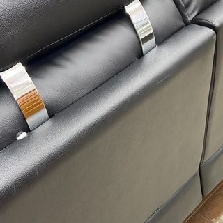 9/26【引き取り限定！ジモティ特別価格¥88000】☀️カウチ ソファー レザー ブラック L字型