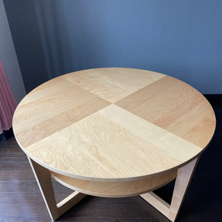 【ネット決済】IKEA 木製円形テーブル　程度良好！