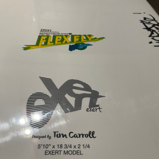 サーフボード　justice surfboard フレックスフライ　キャロルシェイプ　エグザード　