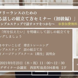 ★☆★話し方が変わる！★☆★  事業主・フリーランスのための「伝...