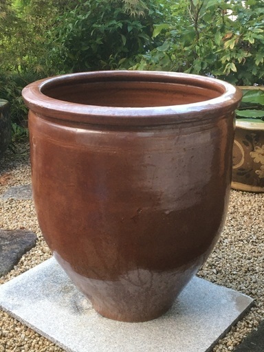 【大型陶器鉢】睡蓮鉢（高さ約60cm