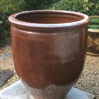 【大型陶器鉢】睡蓮鉢（高さ約60cm