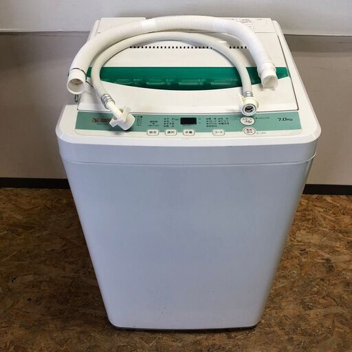 【YAMADA】 ヤマダ電機 全自動 電気 洗濯機 容量7kg 美品 YWM-T70G1 2019年製.
