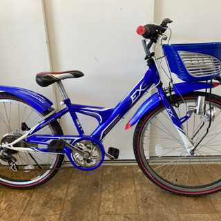 N015☆ブリヂストン☆青色・24インチ子供自転車☆防犯登録料込