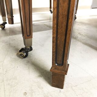 中古美品☆MARUNI ダイニングセット 地中海ロイヤル シャルル パーティーテーブル パーティーチェア 伸長式 マルニ木工