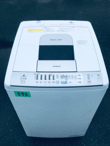①✨乾燥機能付き✨‼️8.0kg‼️898番 HITACHI✨日立電気洗濯乾燥機✨NW-D8KX‼️