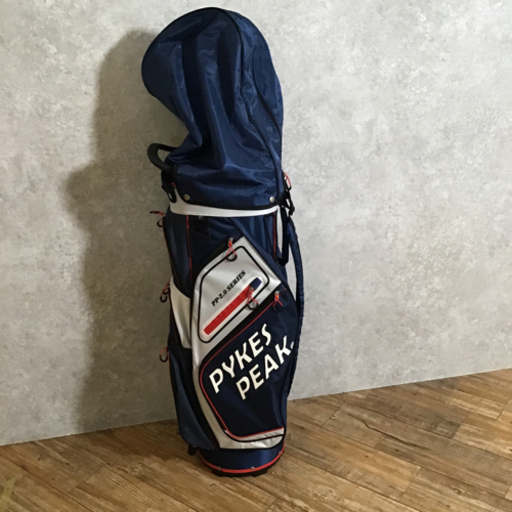 美品】PYKES PEAK キャディバッグ ゴルフ カートタイプ ホワイト