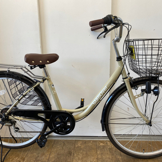 N017☆クリーム色・26インチ普通自転車防犯登録料込 【公式通販】