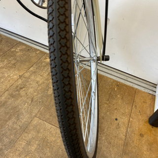 N017☆クリーム色・26インチ普通自転車防犯登録料込