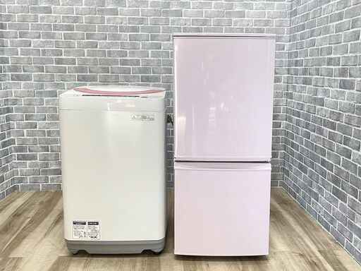 【ハッピー西葛西店】お買い得!　シャープ家電2点セット　【冷蔵庫・洗濯機】ID:60364