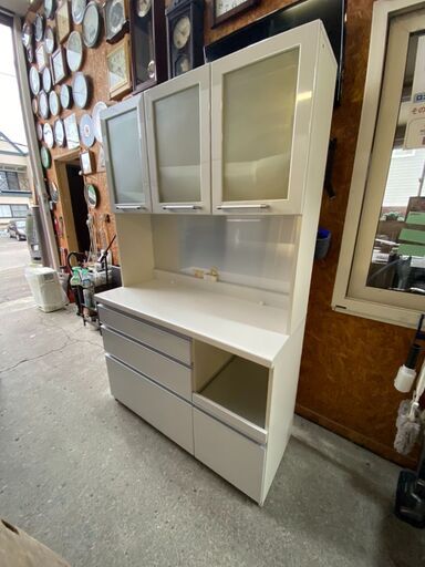N0803　レンジボード　食器棚　美品　札幌市内配達無料　幅１２０ｃｍ