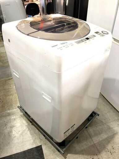 札幌近郊 送料無料 シャープ SHARP 全自動洗濯機 ES-SH7C 2019 年製