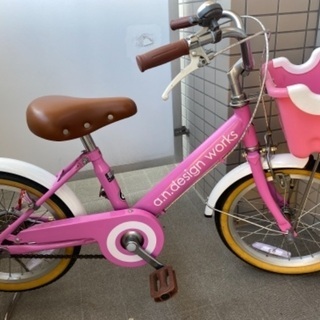 【ネット決済】子ども用自転車　16インチ　補助輪なし　ピンク