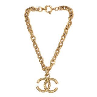 AA590 シャネル ココマーク ネックレス ゴールドカラー 刻印有り