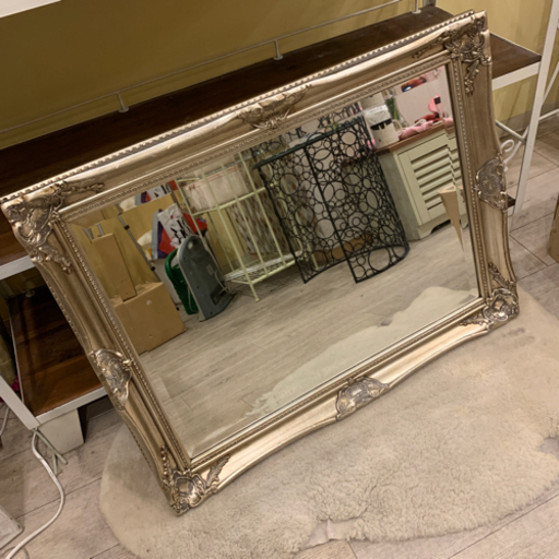 アンティーク調 シャンパンゴールドフレーム 姿見 大型